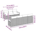 vidaXL Ensemble de canapé de jardin avec coussin 8 Pièces Noir polyrotin