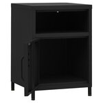 vidaXL Table de chevet Noir 35x35x51 cm Acier
