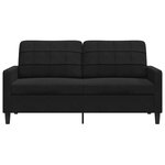 vidaXL Canapé à 2 places Noir 140 cm Velours