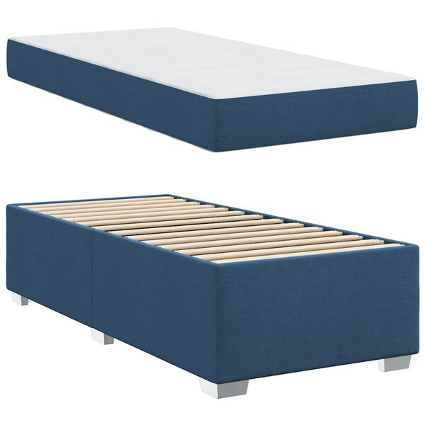 vidaXL Cadre de lit Bleu 80 x 200 cm tissu