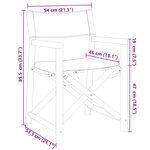 vidaXL Chaises de réalisateur pliables lot de 2 blanc crème tissu