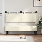 vidaXL Tête de lit suspendue Crème Tissu en velours côtelé