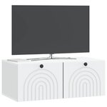 vidaXL Meuble TV mural Blanc 78 5 x 41 x 30 cm Bois d'ingénierie