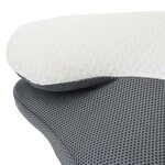 vidaXL Coussin pour le cou Blanc 57 x 36 x 13 cm Polyester