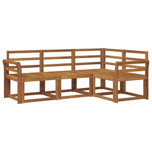 vidaXL Ensemble de canapés d'extérieur 4 pc Naturel