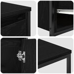 Ensemble de meubles de salle de bain 3 pièces vidaXL - Chêne noir en bois d'ingénierie