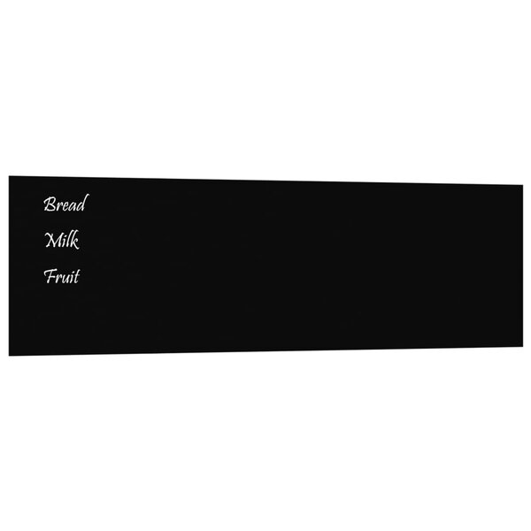 vidaXL Tableau noir magnétique mural Noir 100x30 cm Verre trempé