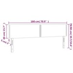 vidaXL Tête de lit à LED Gris 180x5x78/88 cm Similicuir