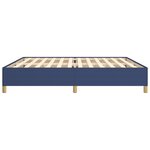 vidaXL Cadre de lit sans matelas bleu 200x200 cm tissu