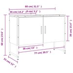 vidaXL Armoire lavabo de salle de bain noir 80x33x60cm bois ingénierie