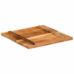 vidaXL Dessus de table carré 60x60 cm 25-27 mm Bois de récupération