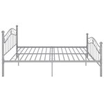vidaXL Cadre de lit sans matelas gris métal 140x200 cm
