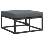 vidaXL Ensemble de canapé de jardin 13 Pièces Noir Aluminium