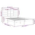 vidaXL Cadre de lit sans matelas bois massif 150x200 cm