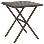 vidaXL Chaises longues lot de 2 avec table marron résine tressée