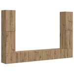 vidaXL Ensemble meuble TV 8 Pièces Chêne artisanal Bois d'ingénierie