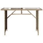 vidaXL Ensemble à manger de jardin et coussins 2 Pièces beige poly rotin