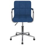 vidaXL Chaise pivotante de bureau Bleu Tissu