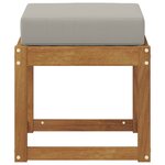 vidaXL Banc de Tabouret Gris Naturel et Clair 43 x 43 x 37 cm