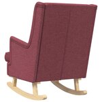 vidaXL Chaise à bascule Bordeaux 62 x 80 x 85 cm tissu