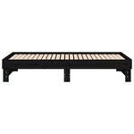 vidaXL Lit coulissant sans matelas noir 2x(75x190) cm