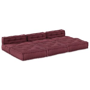 vidaXL Unité de canapé modulaire 4 Pièces Marron Tissu