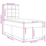 vidaXL Sommier à lattes de lit avec matelas Marron foncé 100x200 cm