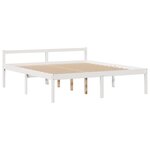 vidaXL Lit bibliothèque sans matelas blanc 180x200 cm bois pin massif