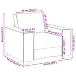 Ensemble de canapé 3 pièces vidaXL avec coussins en tissu crème