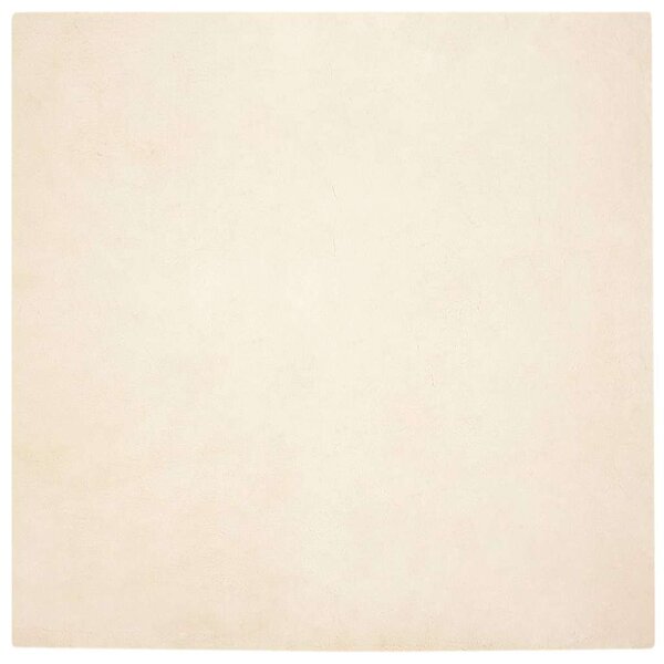 vidaXL Tapis en Fourrure Synthétique de Lapin Crème 120 x 120 cm