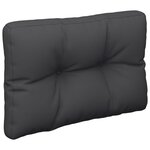 vidaXL Coussins de palette lot de 2 noir tissu