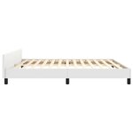 vidaXL Cadre de lit sans matelas blanc similicuir