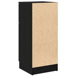 vidaXL Buffet noir chêne 30x30x70 cm MDF