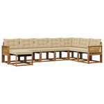 vidaXL Ensemble de canapés d'extérieur 8 pc Naturel et Beige