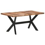 vidaXL Table de salle à manger 160x80x75 cm Bois avec finition miel
