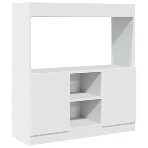 vidaXL Buffet haut blanc 92x33x100 cm bois d'ingénierie