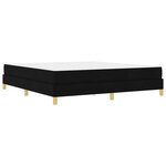 vidaXL Lit à ressorts Noir  Marron 180 x 200 cm Tissu  Bois Engineered
