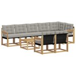 vidaXL Ensemble de canapés d'extérieur 9 pc Blanc et gris clair
