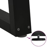vidaXL Pieds de table basse en forme de V  2 pièces  noir  50 x (42-43 3) cm  acier