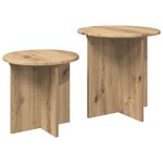 vidaXL Ensemble de tables d'appoint 2 pièces Chêne artisanal