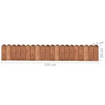 vidaXL Rouleaux de bordure 2 Pièces 120 cm bois de pin imprégné