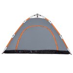 vidaXL Tente de camping 5 personnes gris libération rapide