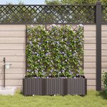Jardinières vidaXL avec système d'irrigation d'eau 3 pièces Marron