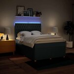 vidaXL Sommier à lattes de lit avec matelas Bleu 140x200 cm Tissu