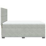 vidaXL Sommier à lattes de lit et matelas Gris clair 140x190cm Velours