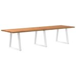 vidaXL Table à manger marron clair bois de chêne massif rectangulaire