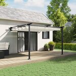 vidaXL Gazebo mural Crème 3 x 3 m Acier