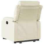 vidaXL Fauteuil inclinable électrique crème similicuir