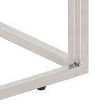 vidaXL Table basse argenté acier inoxydable et bois massif d'acacia