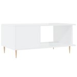 vidaXL Table basse Blanc brillant 90x50x40 cm Bois d'ingénierie